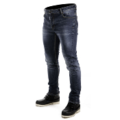 Jean moto homme Overlap Derek Blue Wash