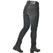 Jean moto femme Overlap Kara Black Overdyed